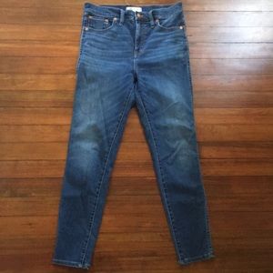 Madewell 10 inch high rise skinny jeans